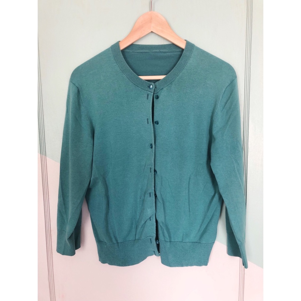JCrew Jackie cardigan in teal